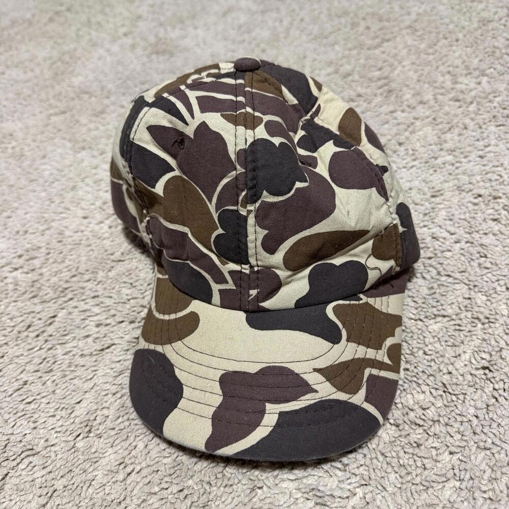 Duck Bay Vintage Insulated Brown Camo Camouflage Hunting Hat Cap Snapback
